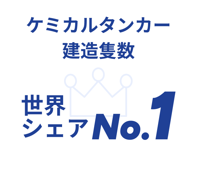 ケミカルタンカー建造隻数世界シェアナンバーワン